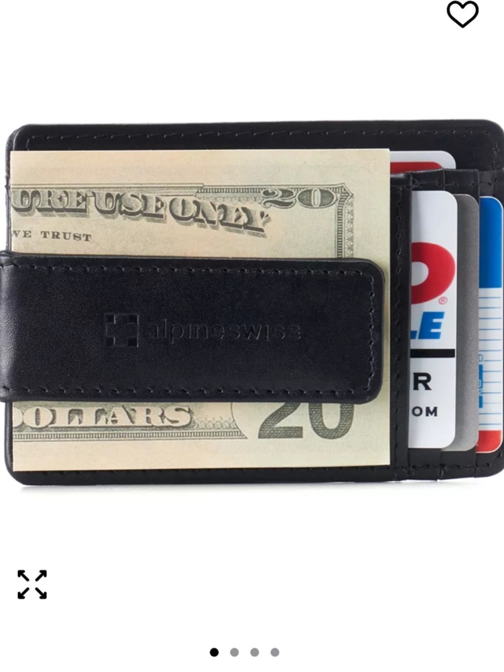 NWT Alpine Swiss Men’s RFID Slim Money Clip Front Pocket Wallet Leather Holder